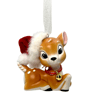 Retro Reindeer with Hat Christmas Tree Ornament