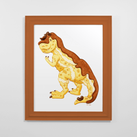 Image 2 of Tiramisaurus Rex Art Print | Dessert Dino 8"x10" Art Reproduction