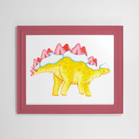 Image 2 of Stegoberry Shortcake Art Print | Dessert Dino 10"x8" Art Reproduction