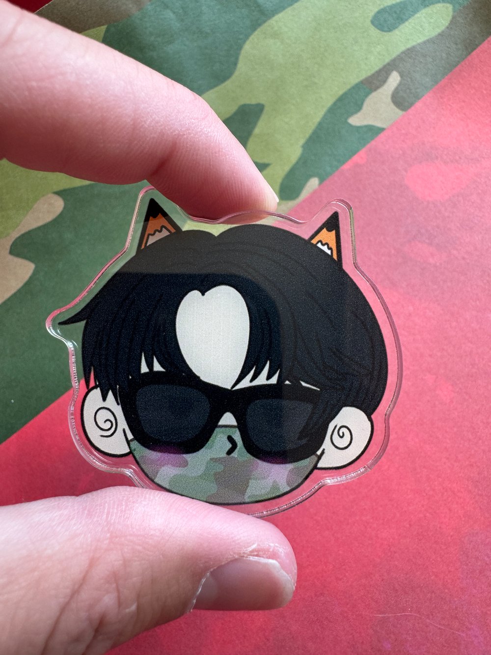 Image of Military Pookie Acrylic Phone Grips