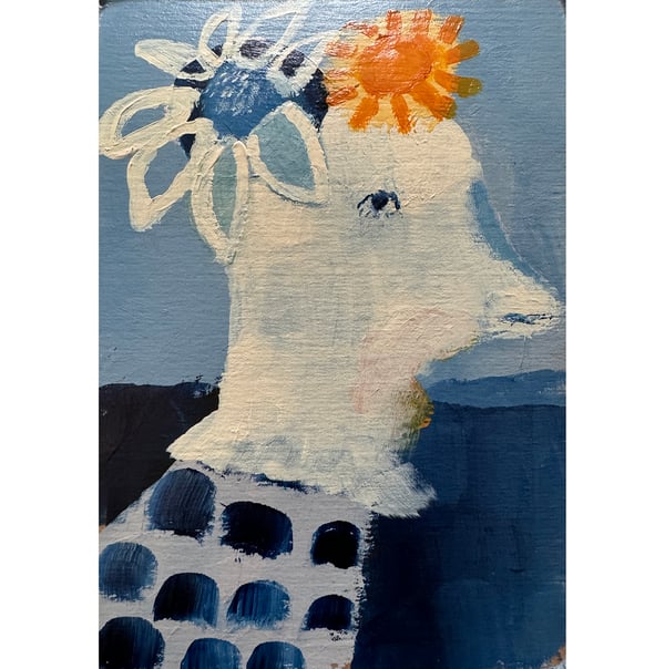 Image of Healing Carboard: Chicken with daisy under the sun