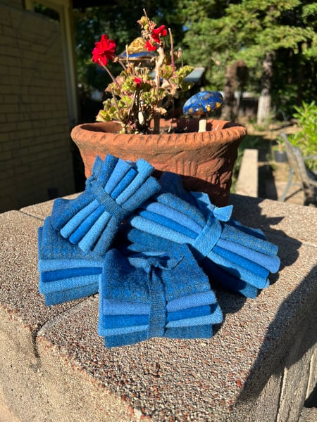 Image of Shasta Blue Hand Dyed Wool Bundles - Two Sizes