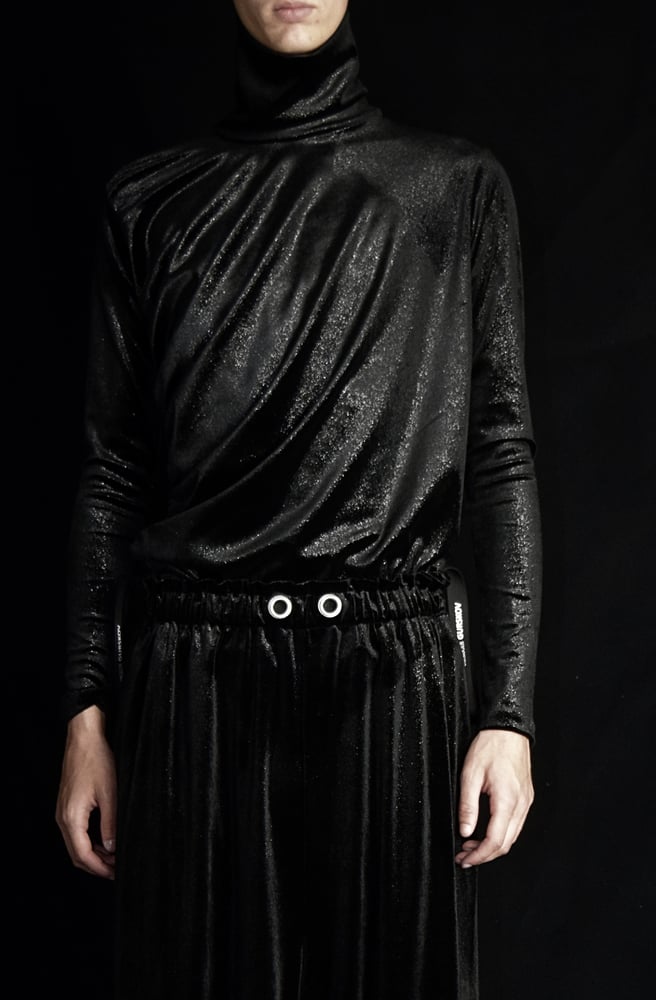 Image of 2024 - DRAPED VELVET ROLL NECK