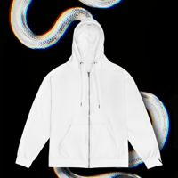 Image 2 of LETHAL JUSTICE SERPENTS Zipup Hoodie • WHITE