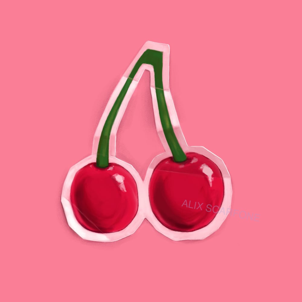 Image of Paper Cherries Print