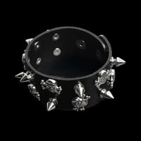 Image 1 of skulls, spikes, 'n bones bracelet