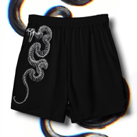 Image 2 of LETHAL SERPENTS Athletic Shorts • NOIR