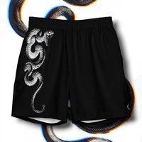 Image 1 of LETHAL SERPENTS Athletic Shorts • NOIR