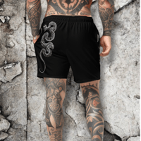 Image 4 of LETHAL SERPENTS Athletic Shorts • NOIR