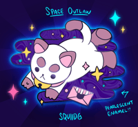 PREORDER "Space Outlaw" 2" Bee and Puppycat Enamel Pin