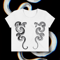 LETHAL SERPENTS Crop Top • WHITE
