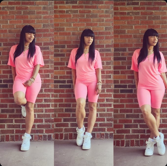 Image of Biker Short Set's (B Pink)