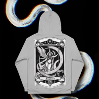 Image 3 of JUSTICE TAROT CARD Hoodie • SILVER