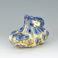 Image 4 of XXXL. Toxic Blue Ringed Octopus - Flamework Glass Octopus Sculpture