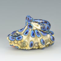 Image 5 of XXXL. Toxic Blue Ringed Octopus - Flamework Glass Octopus Sculpture