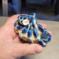 Image 9 of XXXL. Toxic Blue Ringed Octopus - Flamework Glass Octopus Sculpture