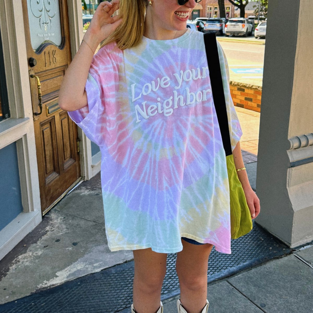 Image of hazy tie dye tee