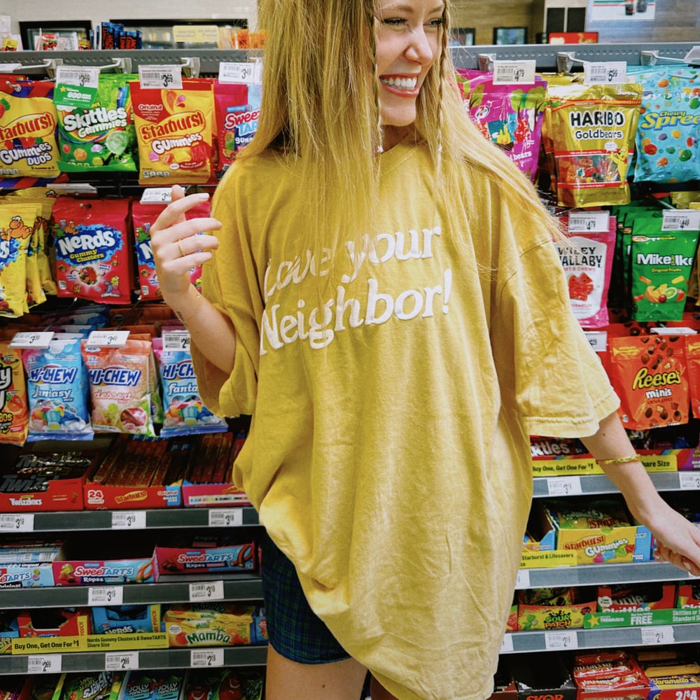 Image of mustard tee