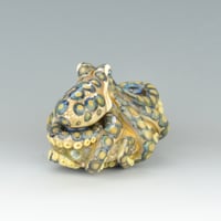 Image 3 of XXXL. Triton's Blue Ringed Octopus - Flamework Glass Sculpture