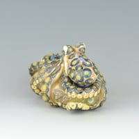 Image 4 of XXXL. Triton's Blue Ringed Octopus - Flamework Glass Sculpture