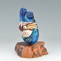 Image 2 of XXL. Swimming Nautilus - Flamework Glass Sculpture Bead