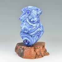 Image 1 of XXL. Curvy Avorio Dark Lapis Goddess- Lampwork Sculpture Bead