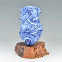 Image 2 of XXL. Curvy Avorio Dark Lapis Goddess- Lampwork Sculpture Bead