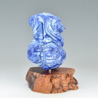 Image 7 of XXL. Curvy Avorio Dark Lapis Goddess- Lampwork Sculpture Bead