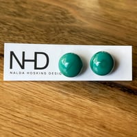 Image 6 of Stud Earrings - Jade Green