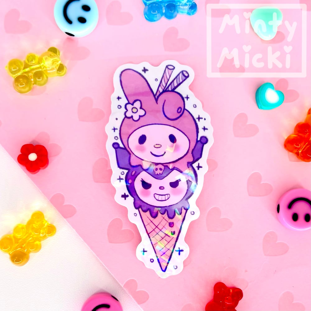 Image of 3" Holographic Icecream Sticker