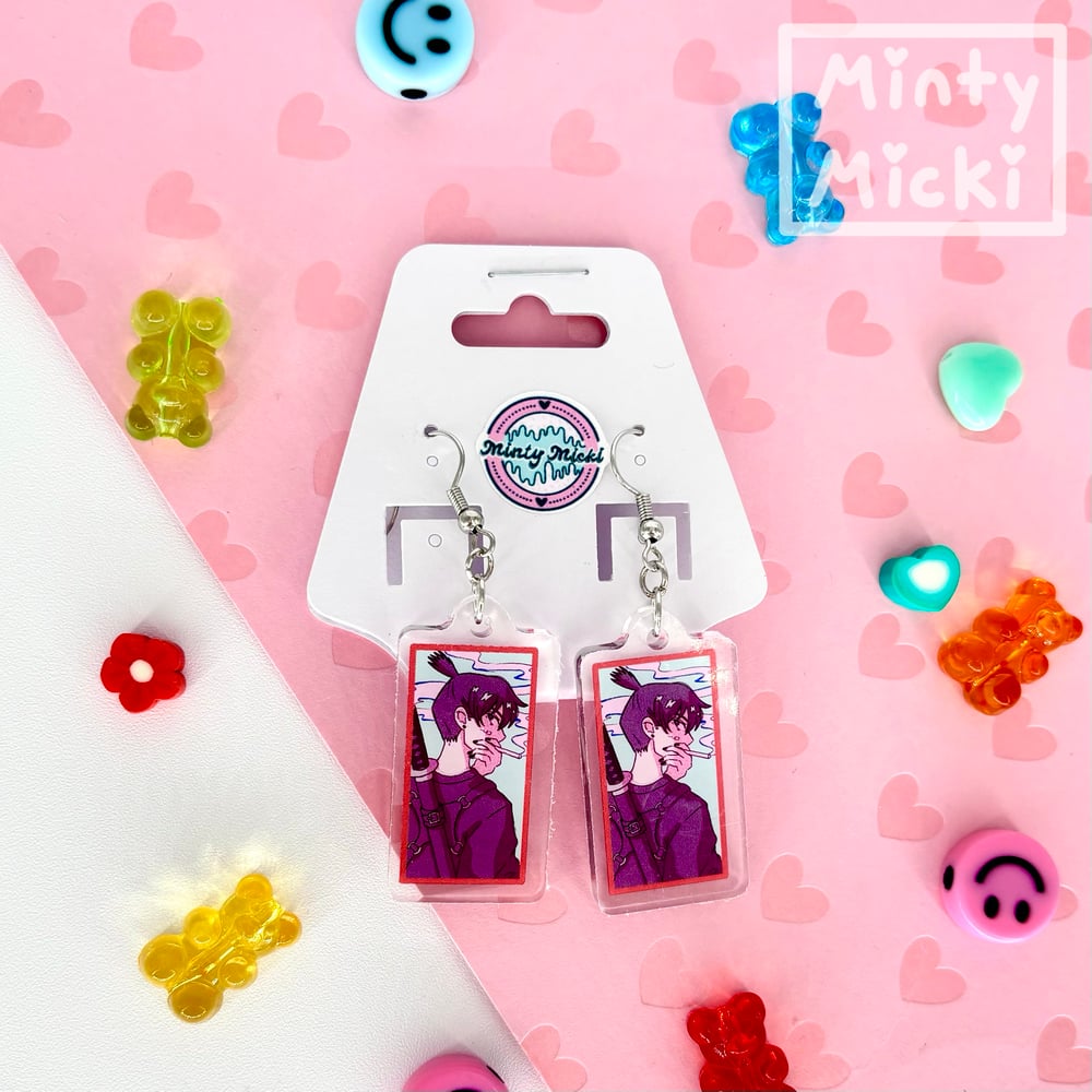 Image of 1.5" Acrylic Depressed Smoker Earrings