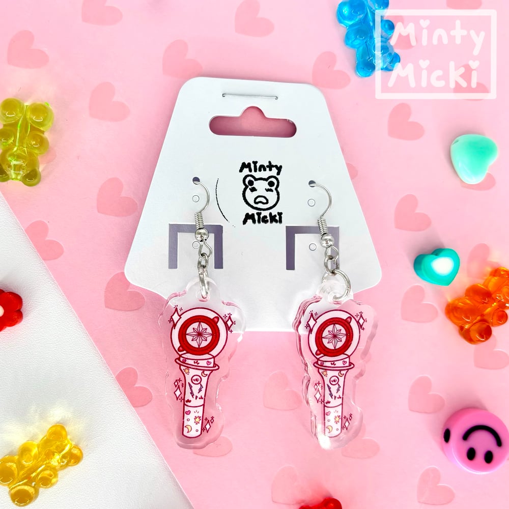 Image of 1.5" Kpop Light stick Earrings