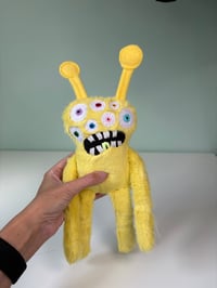 Image 3 of Weighted Multi Eye Alien - Yellow