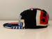 Image of World Stamp Print/Rugby Teddy Bear Long Bill Hat