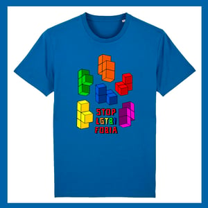 ADULTXS / Camiseta ALGODÓN Diseño TETRIS STOP LGTBIFOBIA