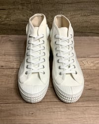 Image 1 of VEGANCRAFT white canvas hi top shoes made in Slovakia 