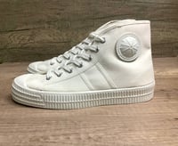 Image 2 of VEGANCRAFT white canvas hi top shoes made in Slovakia 