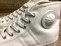 Image 4 of VEGANCRAFT white canvas hi top shoes made in Slovakia 
