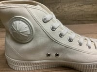 Image 5 of VEGANCRAFT white canvas hi top shoes made in Slovakia 