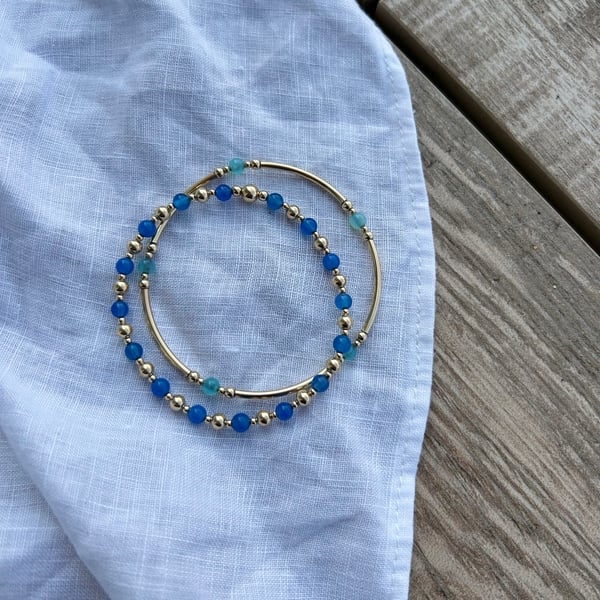 Image of Gold & Blue Onyx Bracelet