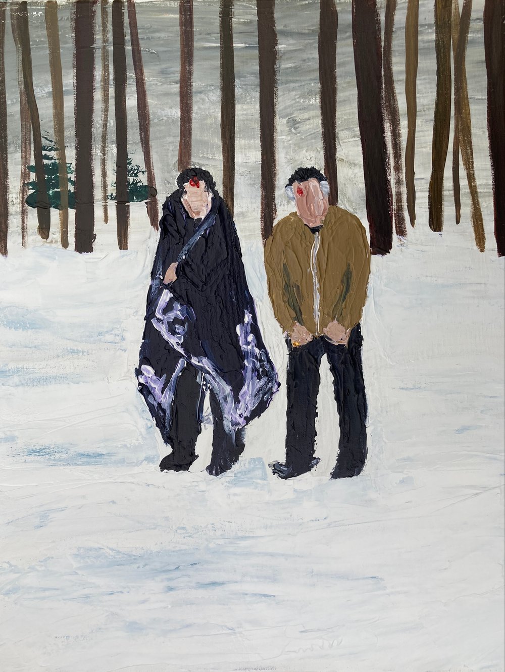 Image of Pine Barrens version 3 original on canvas 16” x 20”
