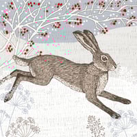 Image 5 of WINTER HARE ART PRINT