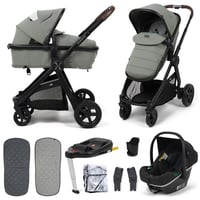 PANORAMA XTI WITH CAR SEAT & ISOFIX BASE - SAGE -SAVE £100 NOW