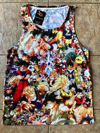 Image 1 of Dragon Ball Z Inspired KiSS Vest - Characters Collage - Gamer Gift