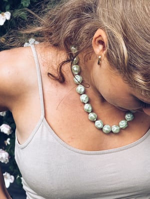 Mint Mona halskæde af vintage perler