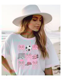 Image 1 of Preppy Pink Soccer Tee