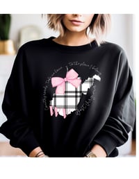 Image 2 of West Virginia Plaid Bow Tee