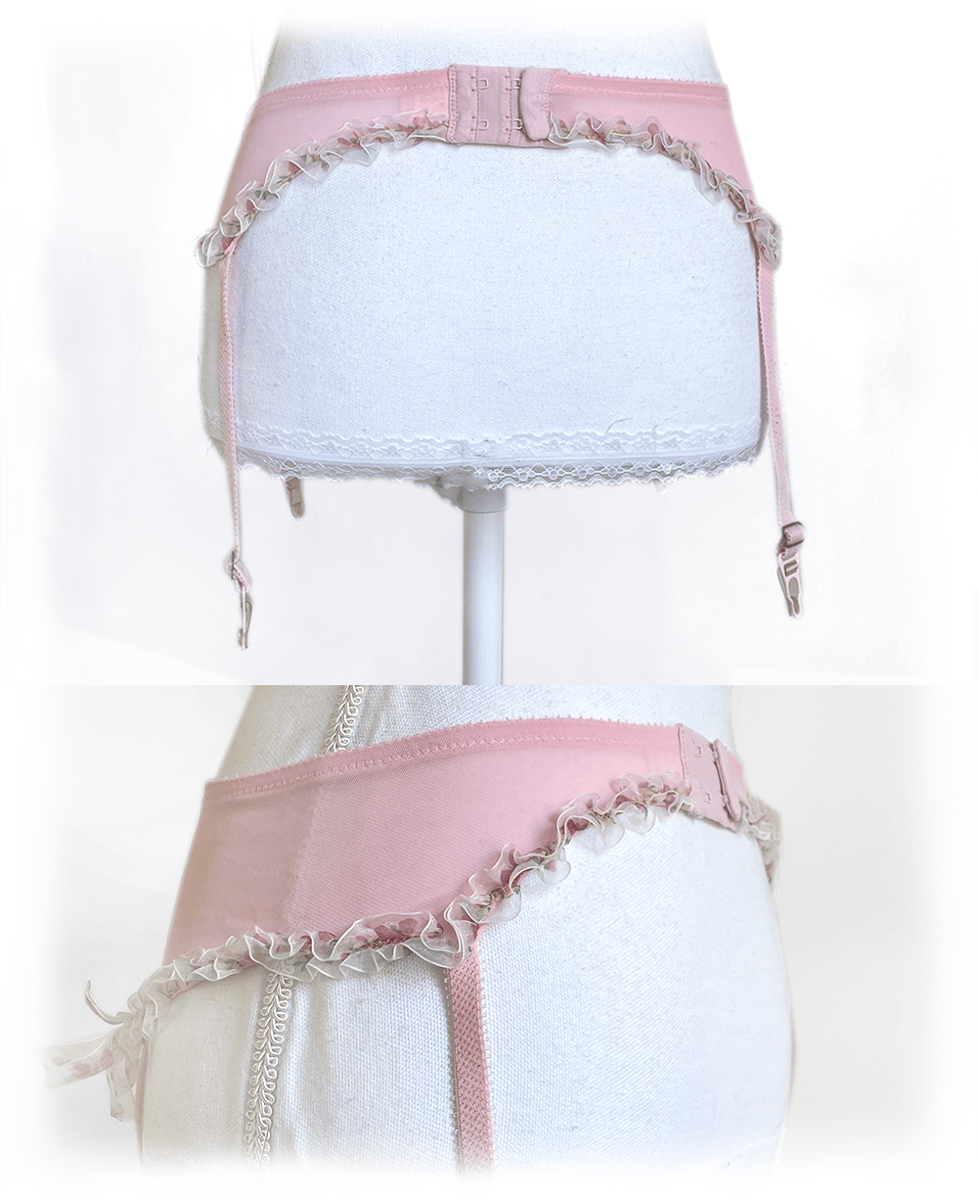 Fifi chachnil pink garter belt | Noeud Ruban Fifi chachnil pink garter belt | Noeud Ruban