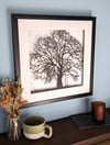 Framed Papercut Tree with Swing