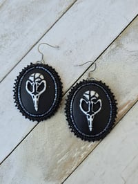 Image 1 of Skull cameo earrings 